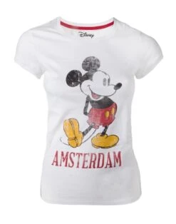 Disney Mickey Mouse White Vintage Look Amsterdam Women's T-Shirts