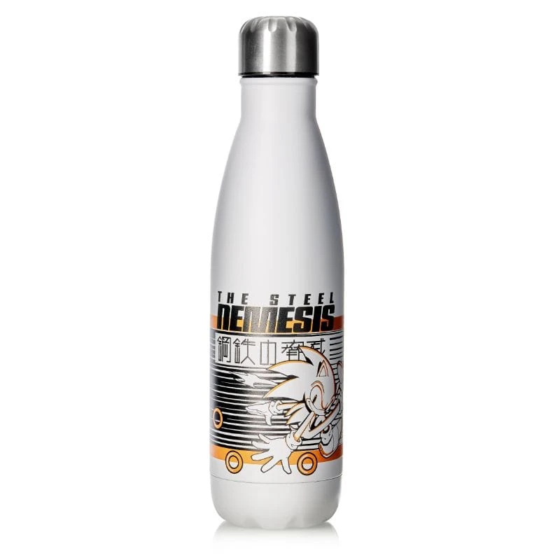 Sonic The Hedgehog Shonen White Bowling Pin Style Water Bottle 1 Sonic The Hedgehog Shonen White Bowling Pin Style Water Bottle