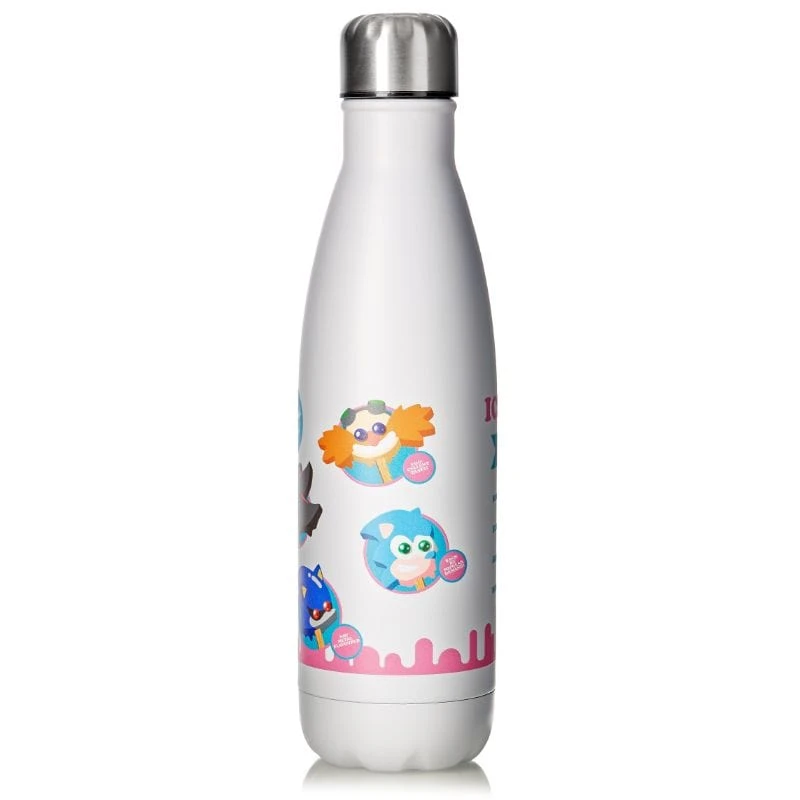 Sonic The Hedgehog Ice Cream Menu Bowling Pin Style Water Bottle 2 Sonic The Hedgehog Ice Cream Menu Bowling Pin Style Water Bottle - Image 2