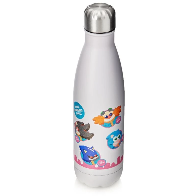 Sonic The Hedgehog Ice Cream Menu Bowling Pin Style Water Bottle 4 Sonic The Hedgehog Ice Cream Menu Bowling Pin Style Water Bottle - Image 4