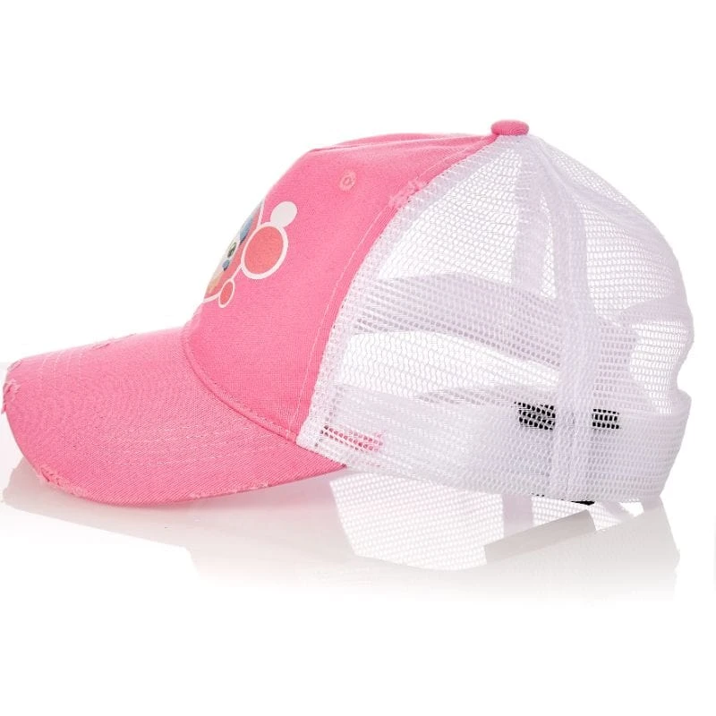 Sonic The Hedgehog Ice Cream Distressed Pink Trucker Hat 2 Sonic The Hedgehog Ice Cream Distressed Pink Trucker Hat - Image 2