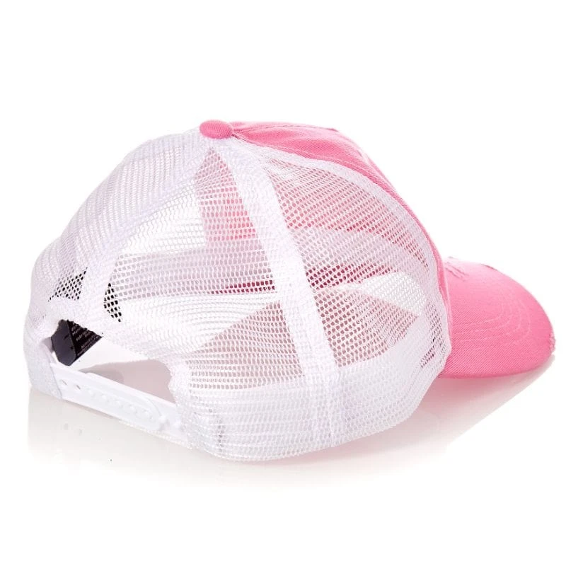 Sonic The Hedgehog Ice Cream Distressed Pink Trucker Hat 3 Sonic The Hedgehog Ice Cream Distressed Pink Trucker Hat - Image 3