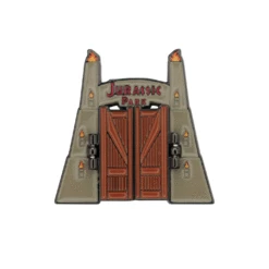 Jurassic World Jurassic Park Gates Hinged Pin Badge -JustGeek Online Shop UV JP158 GIF White