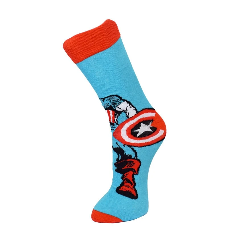 Marvel Captain America Red And Blue Socks 2 Marvel Captain America Red And Blue Socks - Image 2