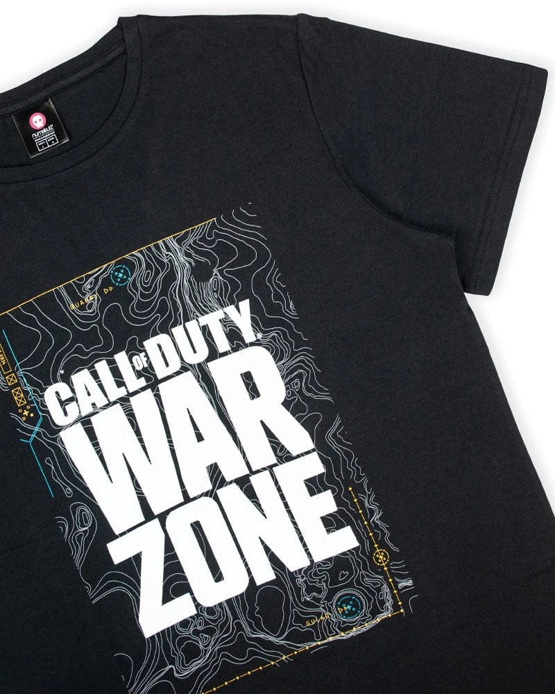 Call Of Duty Warzone Black Map T-Shirts 2 Call Of Duty Warzone Black Map T-Shirts - Image 2