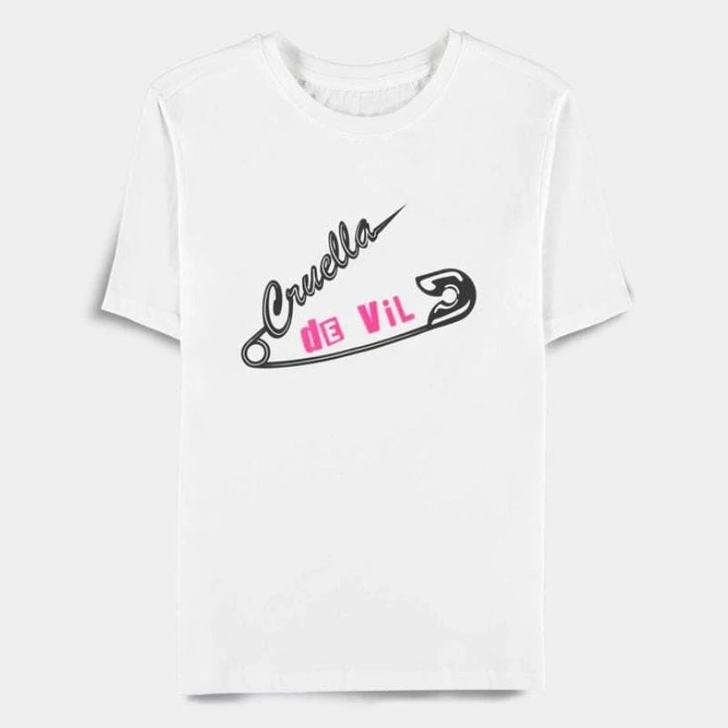 Disney Cruella Safety Pin Women's Short Sleeved T-Shirts 1 Disney Cruella Safety Pin Women's Short Sleeved T-Shirts