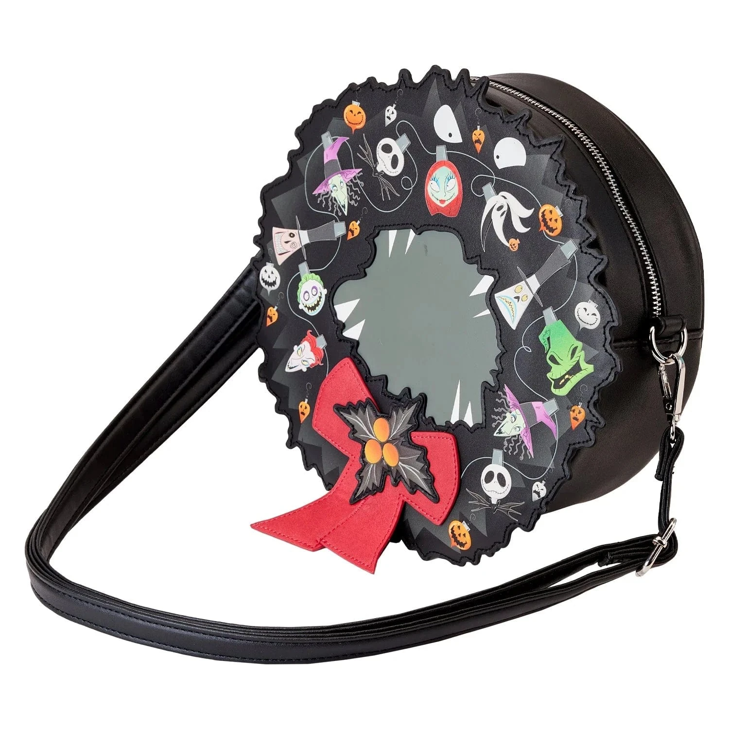 Loungefly Disney Nightmare Before Christmas Figural Wreath Crossbody Bag 3 Loungefly Disney Nightmare Before Christmas Figural Wreath Crossbody Bag - Image 3