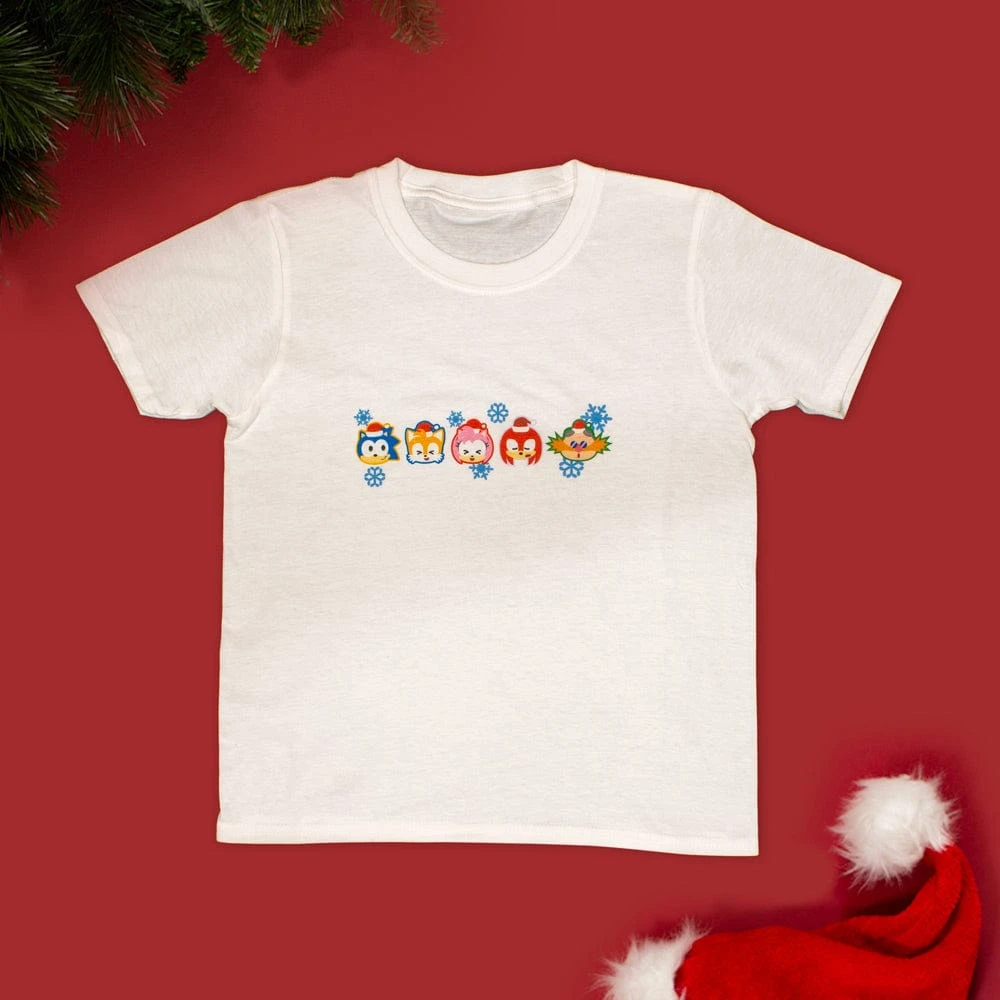 Modern Sonic The Hedgehog Christmas T-shirt (Kids) 1 Modern Sonic The Hedgehog Christmas T-shirt (Kids)