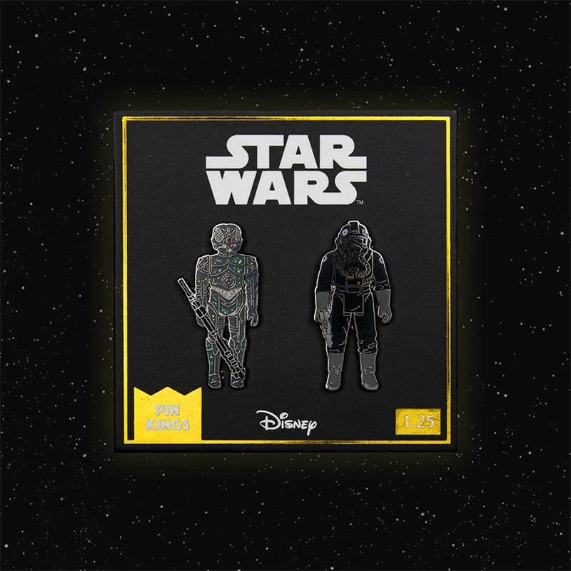 Pin Kings Star Wars Enamel Pin Badge Set 1.25 – 4-LOM And Imperial Tie Fighter Pilot 1 Pin Kings Star Wars Enamel Pin Badge Set 1.25 – 4-LOM And Imperial Tie Fighter Pilot