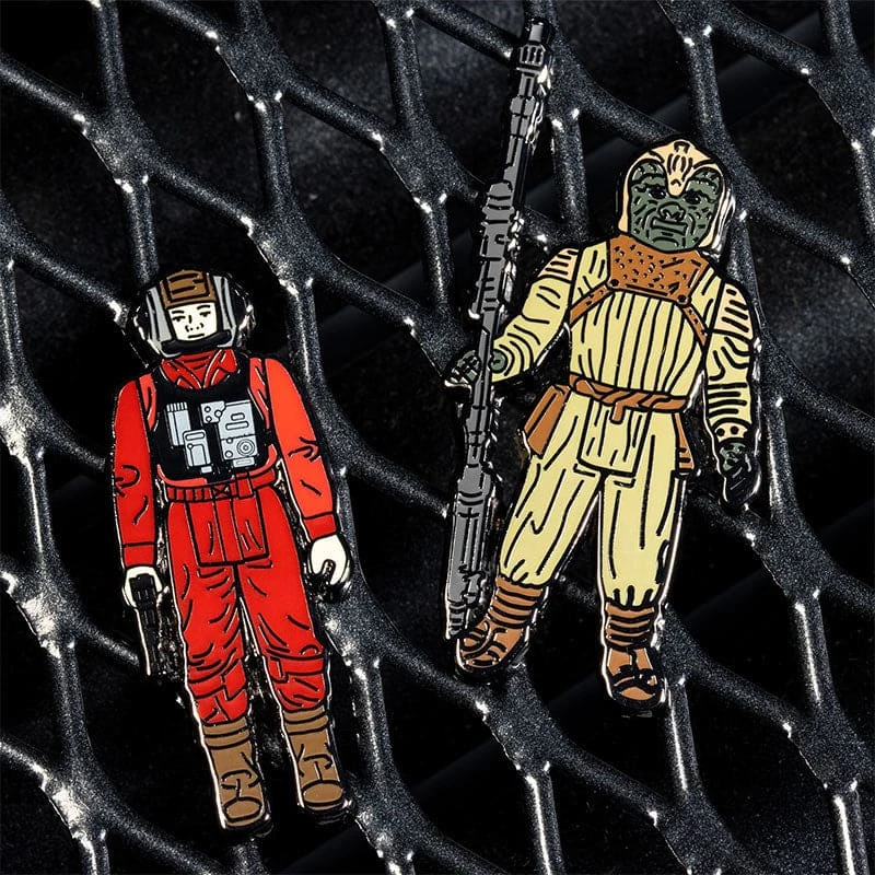 Pin Kings Star Wars Enamel Pin Badge Set 1.37 – B-Wing Pilot And Klaatu (in Skiff Guard Outfit) 2 Pin Kings Star Wars Enamel Pin Badge Set 1.37 – B-Wing Pilot And Klaatu (in Skiff Guard Outfit) - Image 2
