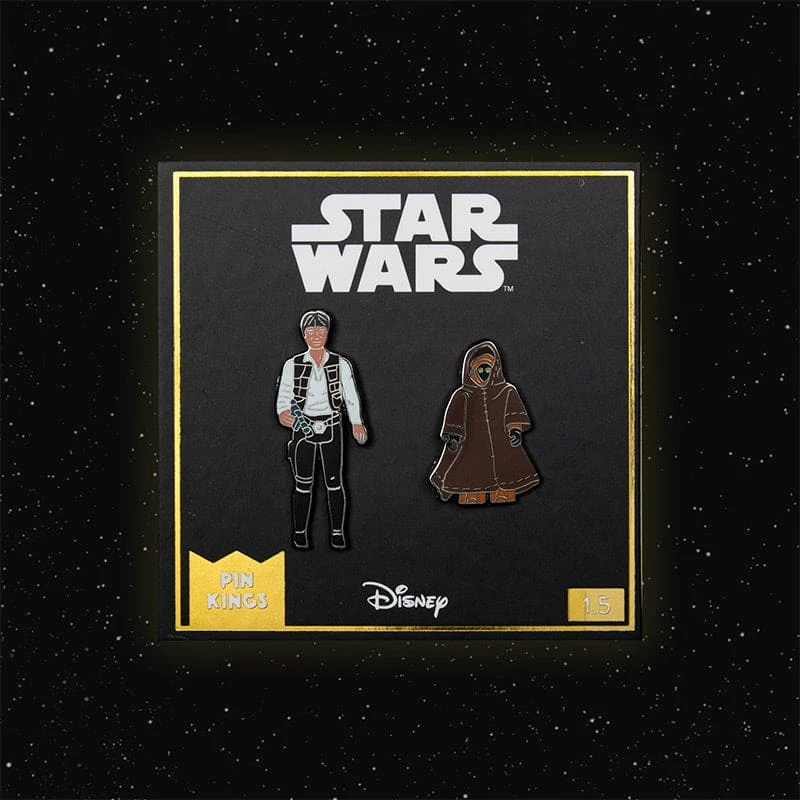 Pin Kings Star Wars Enamel Pin Badge Set 1.5 - Han Solo And Jawa 1 Pin Kings Star Wars Enamel Pin Badge Set 1.5 - Han Solo And Jawa